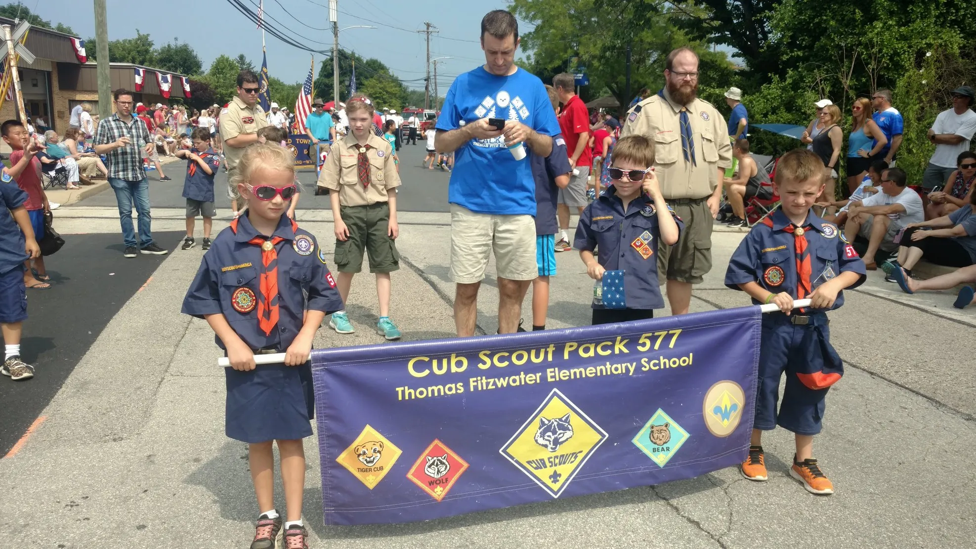 Marching with the Pack 577 banner